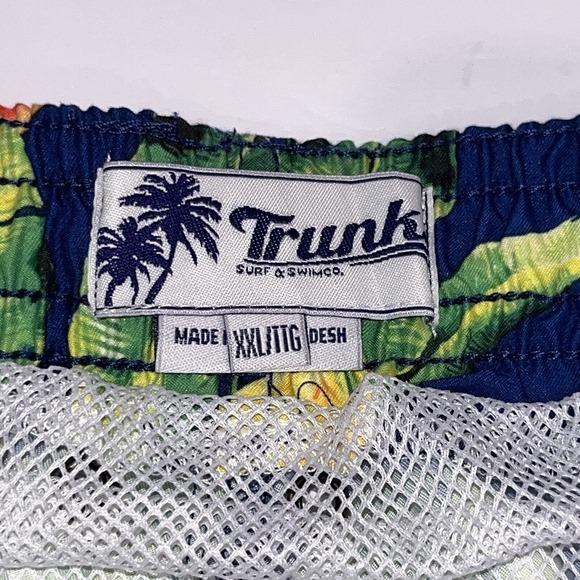 Trunks Surf & Swim Co Short Men's XXL Lined Pineapple Banana Leaf‎ Bathing Suit - Picture 9 of 12